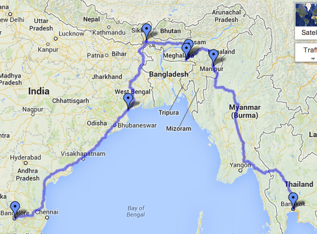 The Perfect Roadtrip: Bangalore to Bangkok, through